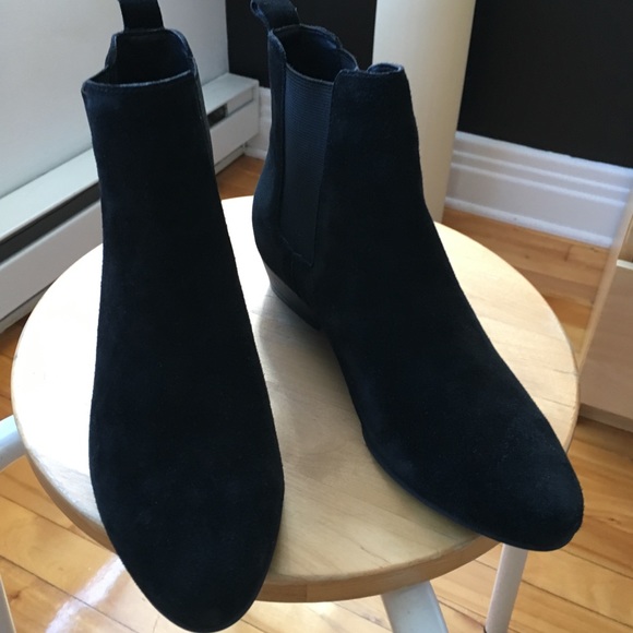 Design lab chelsea boots in black velvet - Picture 7 of 7